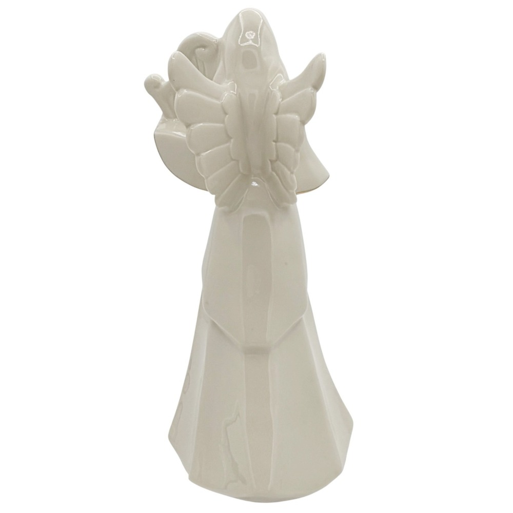Mikasa Holy Night Nativity 10" Angel Harp Figurine Porcelain Gold Trim Christmas - Picture 6 of 16